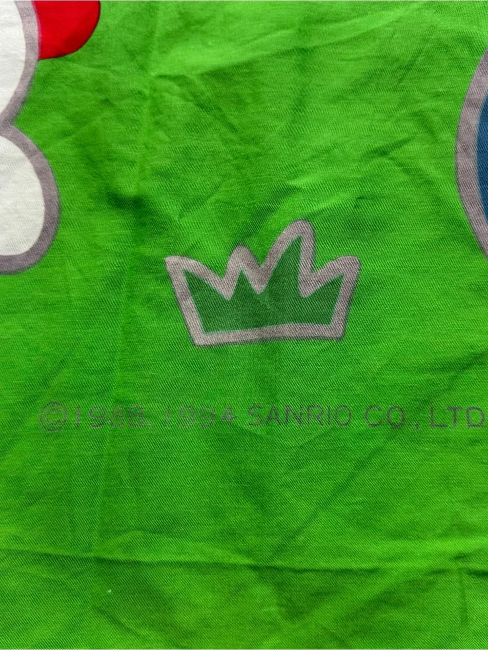 RARE Vintage Kero Kero Keroppi Sanrio Japan Green Duvet Cover Full Size 46 x 58